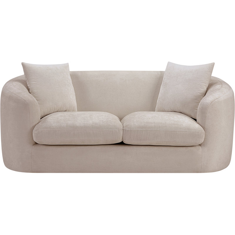 Causeuse Penelope, Tissu chenille beige