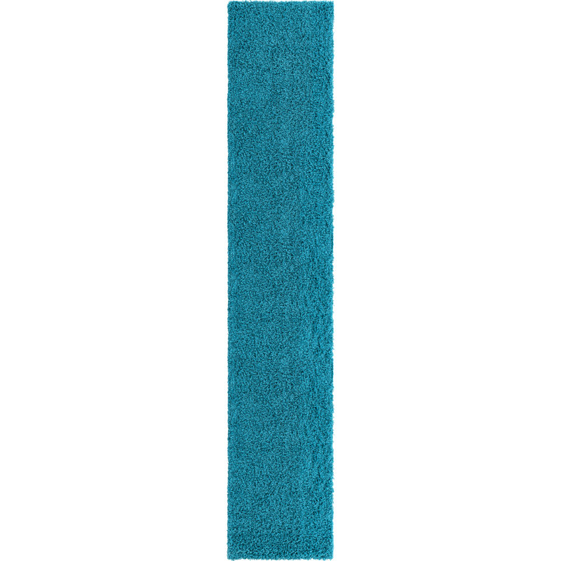 Tapis bleu Renesha, Tapis de couloir 2 pi 6 po x 13 pi