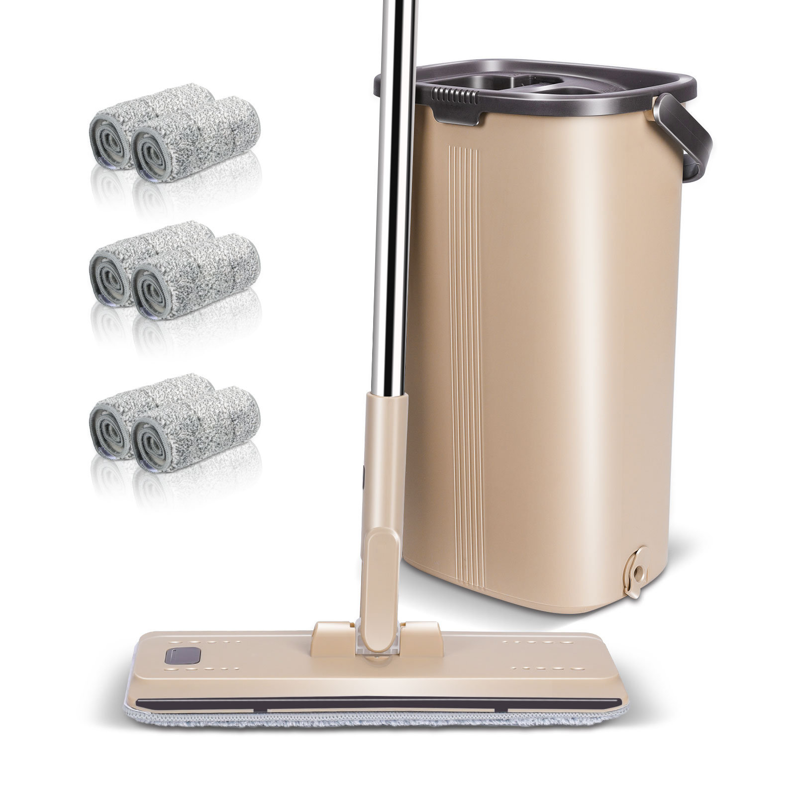 Masthome Square Flat Mop and Bucket Set