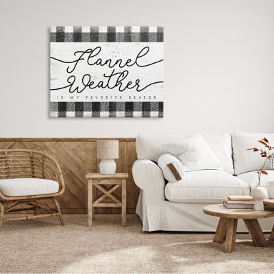 «Flannel Weather's My Favorite Season Expression», art textuel