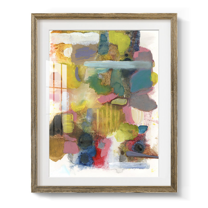 «Tout à la fois II», reproduction encadrée, Papier avec cadre noyer, Blanc