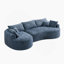 Boneless 124.5-Inch Modern Compressed Sofa With High-Resilience Sponge And Plush Chenille Upholstery For Ultimate Comfort.-1285278873