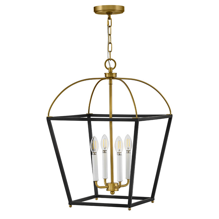 Tate 4-Light Chain-Hung Two-Tone Pendant