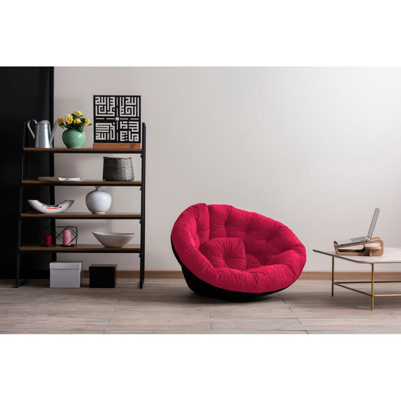 Fauteuil poire standard classique, 100 % polyester fuchsia