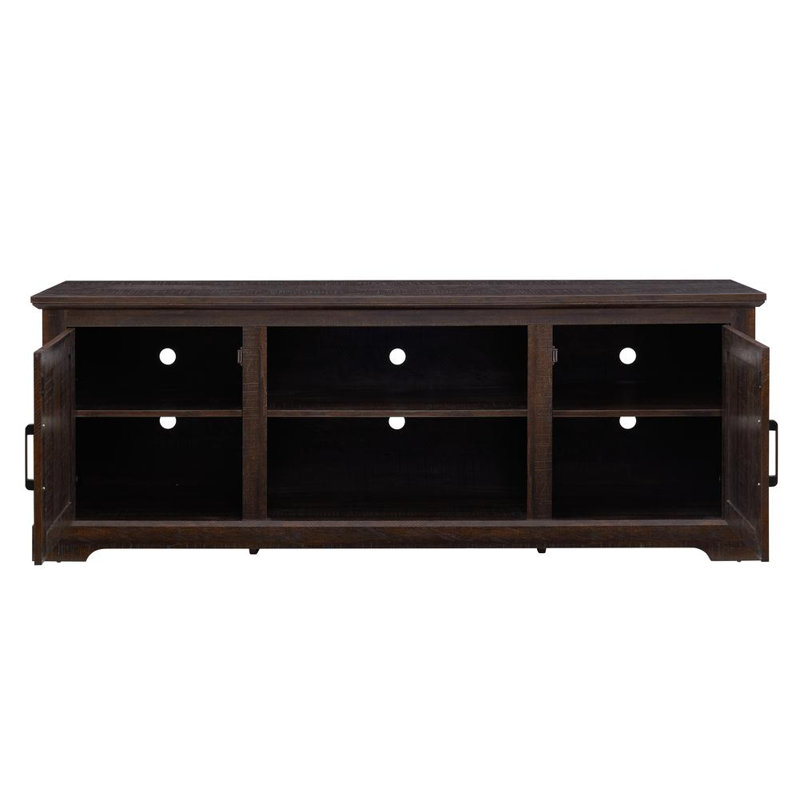 Meuble télé Farmhouse Rattan, Espresso, Non