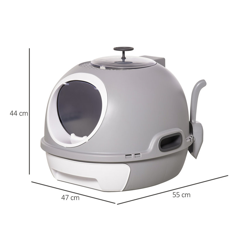 Masboro Plastic Litter Box Enclosure with Scoop
