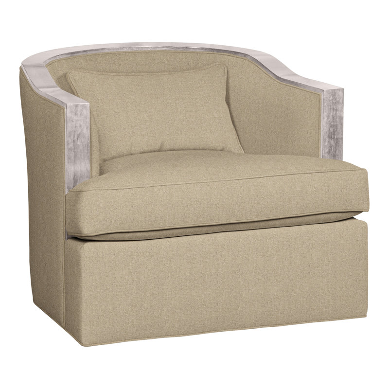 Fauteuil d'appoint pivotant Thom Filicia, Sable Nomad, Gris colombe