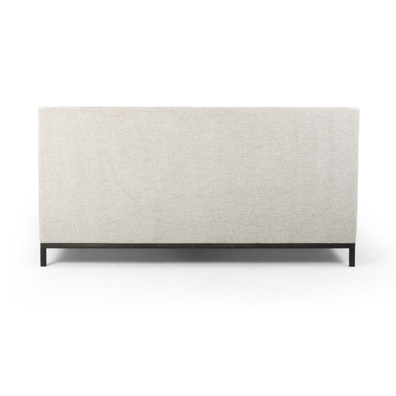 Upholstered Wingback Bed, Queen, Plushtone Linen