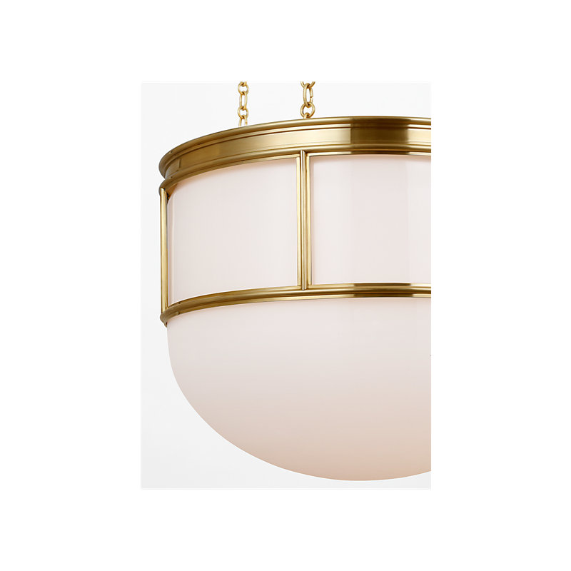 Chapman & Myers Pendant, 3, 18.5" H x 24" W x 24" D, Antique-Burnished Brass