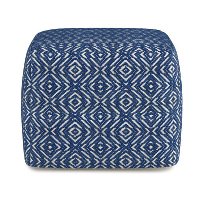 Graham 18"W Cotton Square Pouf