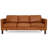 Denzerville Mid-Century Modern Genuine Leather Couch