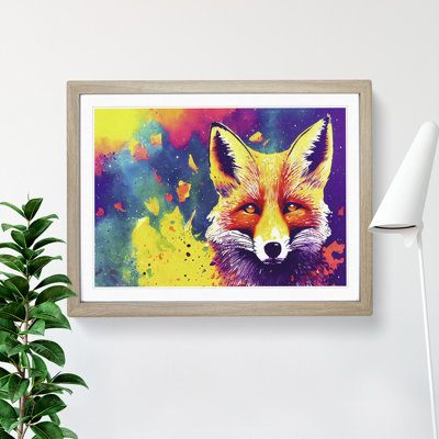 Fox Splashed Vol.1 Abstract 1 Piece Single Picture Frame Painting