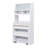A Foldable Dining Table With A Top Cabinet And A Multi-Functional Sideboard-1829461350