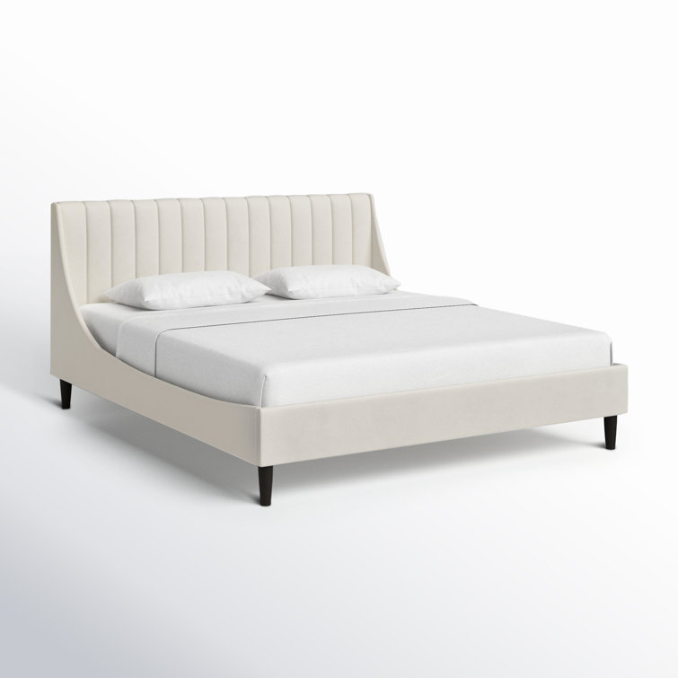 Helaina Upholstered Wingback Bed