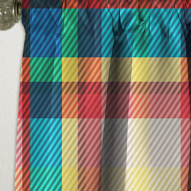 Rideau simple occultant Tartan, L 52 po x L 108 po