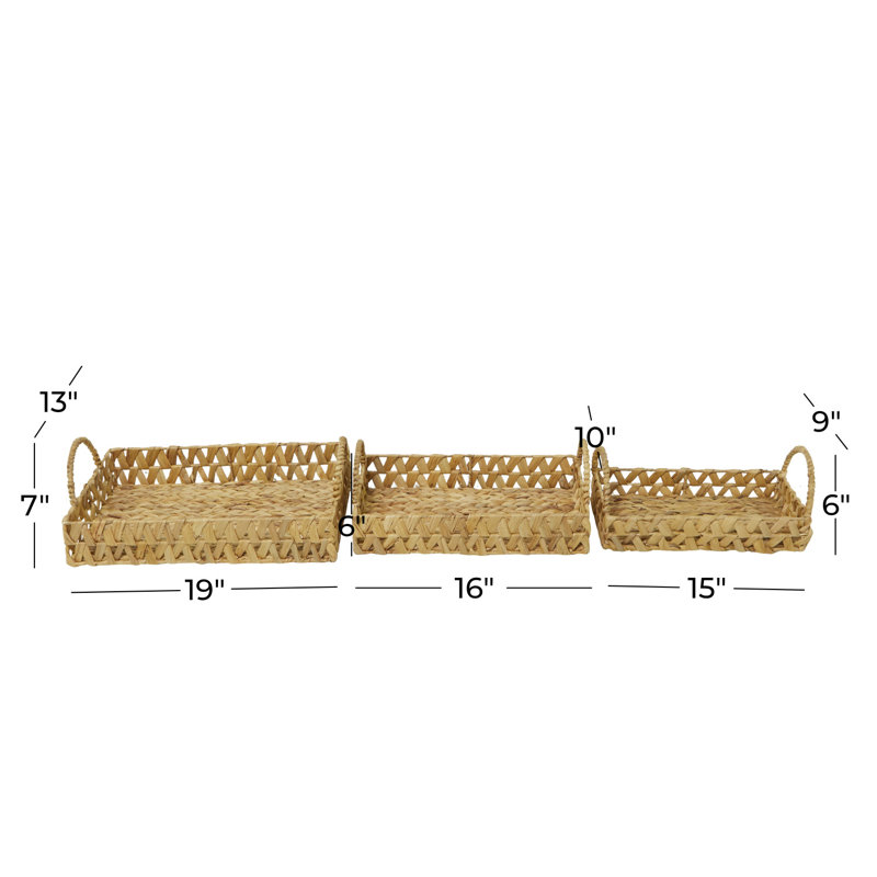 Wicker Tray - Set of 3
