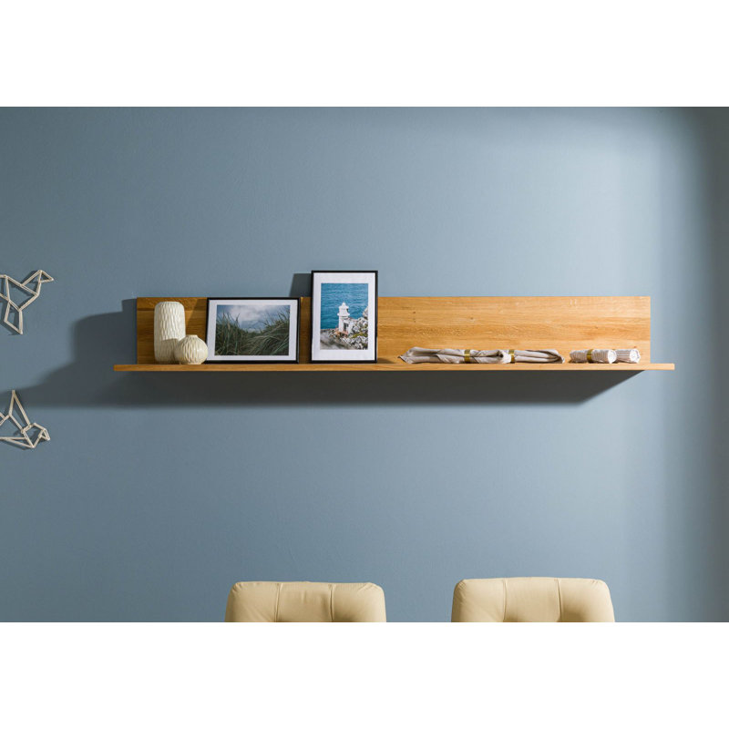 Kent Oak Solid Wood Floating Shelf, 22cm H x 170cm W x 24cm D, Nature Oiled