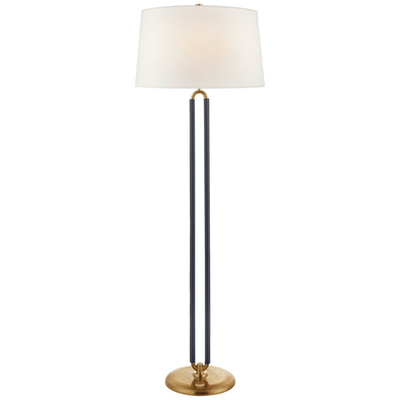 Ralph Lauren Cody 2 - Light Floor Lamp, Natural Brass/Navy