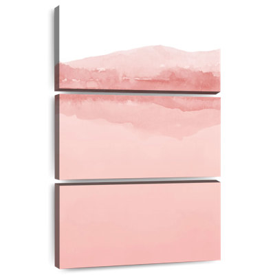 Aquarelle paysage II nuances de rose I