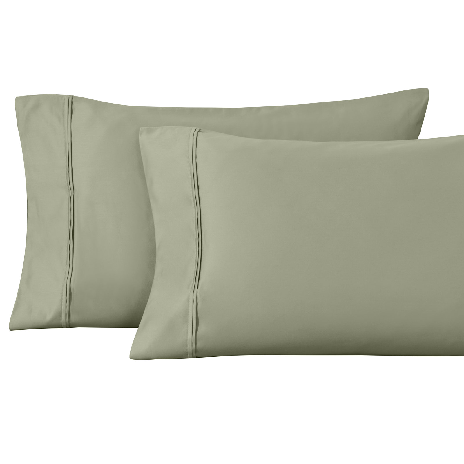Mellark Cotton Pillowcase, Sage, Standard Pillowcase