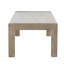 Élégante table basse à plateau en marbre avec finition beige et base robuste à 4 pieds pour les salons modernes