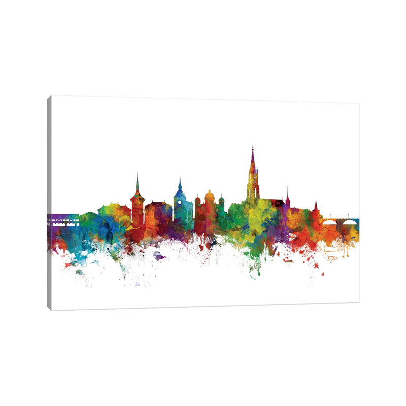 Bern, Switzerland Skyline by Michael Tompsett - Wrapped Canvas Gallery-Wrapped Canvas Giclée, 20.32 cm H x 30.48 cm W