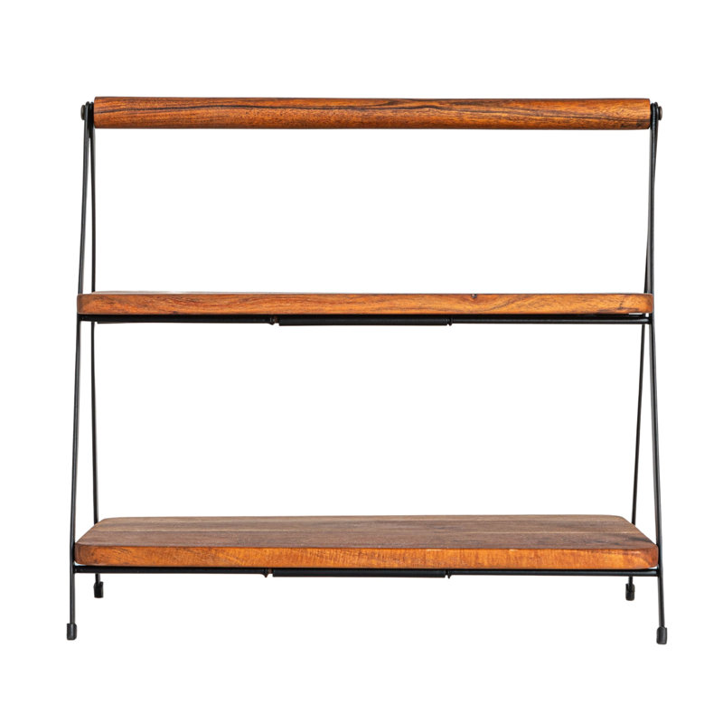 Acacia Wood 2-tier Serving Stand