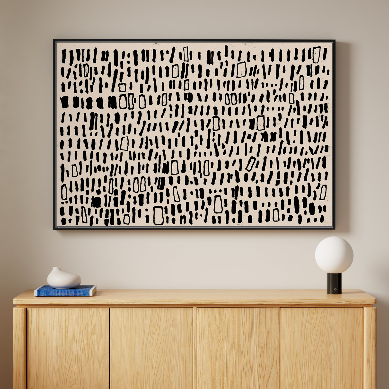 Timber "Tribal Code" Print by Filippo Ioco, 41.5" H x 61.5" W, Black