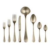 Epoque Pewter Flatware Set - 43 Pieces - Gold