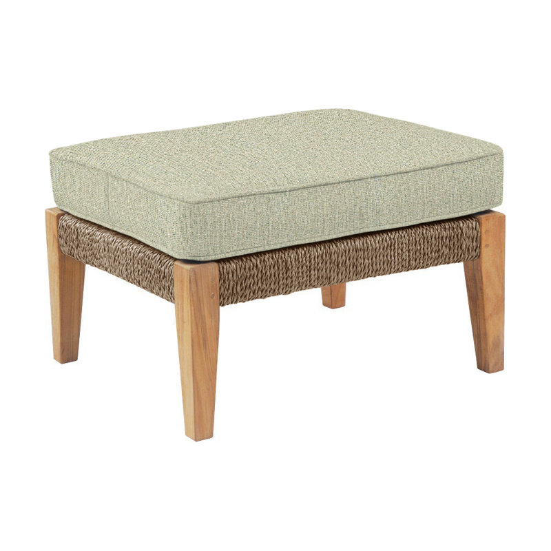 Hadley Outdoor Ottoman, Demo Fog, Hadley Hemp