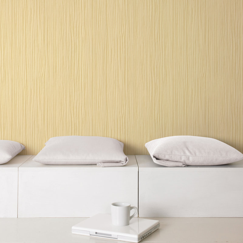 10m x 53cm 3D Embossed Wallpaper Roll, Yellow