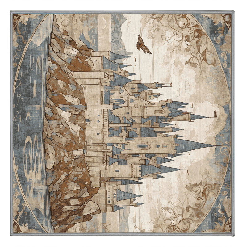 Glorious Bastion Rug, Square 7'