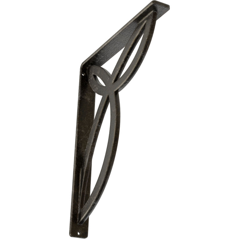Support en fer forgé Versailles, Argenté antique chaleureux, H 12 po x l 1,5 po x P 10 po