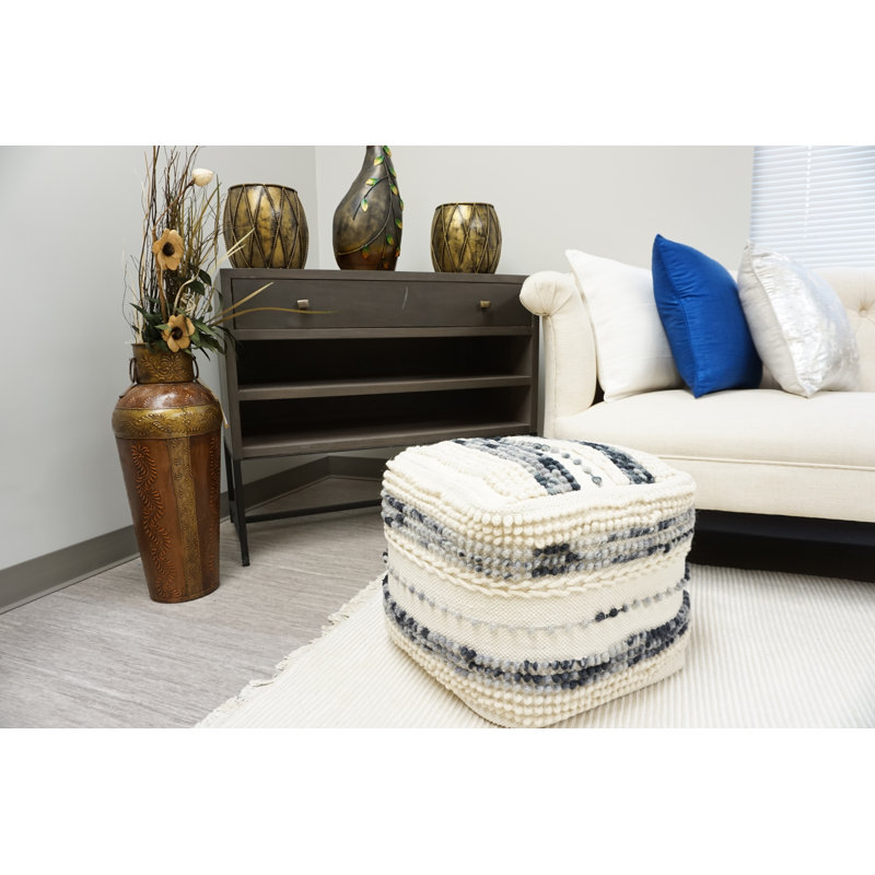 Repose-pieds rectangulaire en coton 16 po Eugene
