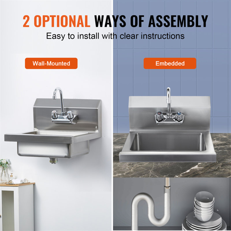 Commercial Hand Sink with Faucet