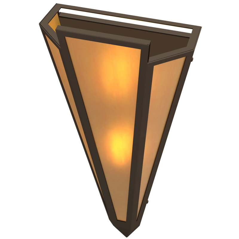 Brum 2 - Light Flush Mounted Sconce, Oil Rubbed Bronze, Amber Quartz