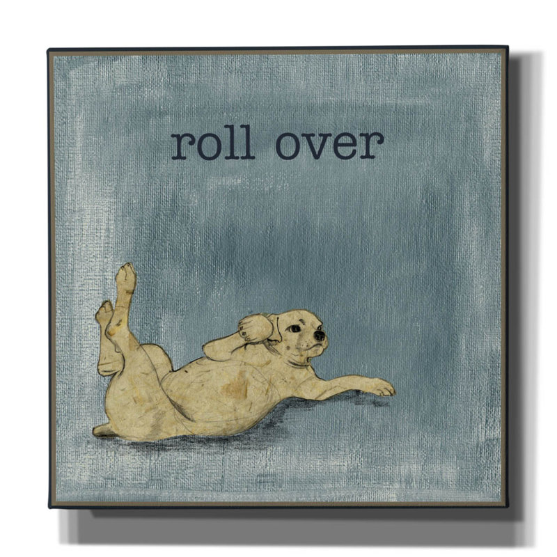  «Roll Over» par Alicia Ludwig, art mural sur toile, 18 po x 18 po