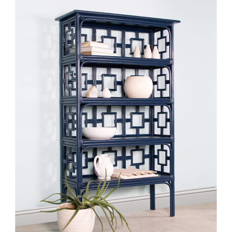 Sobe Etagere Bookcase, Navy