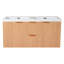 Meuble-lavabo double 47,24 pouces avec comptoir en bois massif, armoire en panneau de fibres à densité moyenne, portes à fermeture en douceur, tiroirs divisés, meuble-lavabo mural moderne