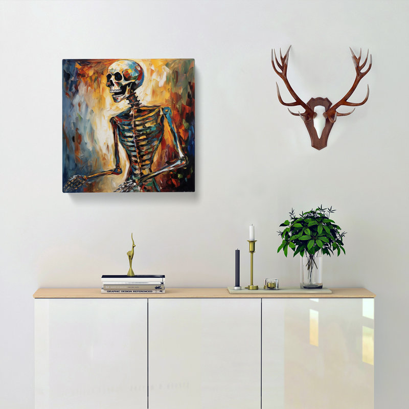 Skeleton Expressionism - Wrapped Canvas, 50cm H x 50cm W x 3cm D