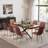 Extendable Dining Table Set with Velvet Chairs-1215318713-1208548446-1208548435