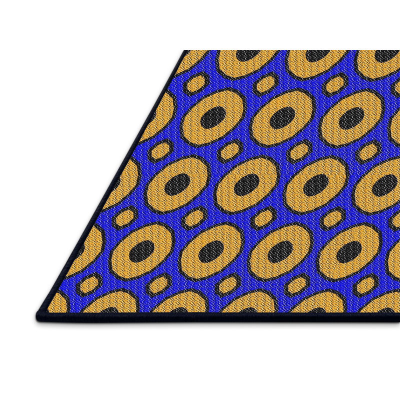 Tapis rouge / bleu Power Loom, Rectangle 7 pi x 10 pi