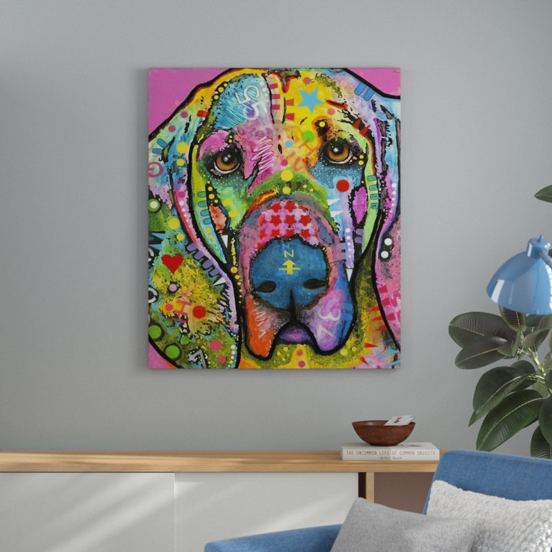 « bloodhound », impression, H 32 po x l 27 po x P 1 po, Cadre blanc