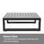 Petite table basse d'extérieur carrée en aluminium