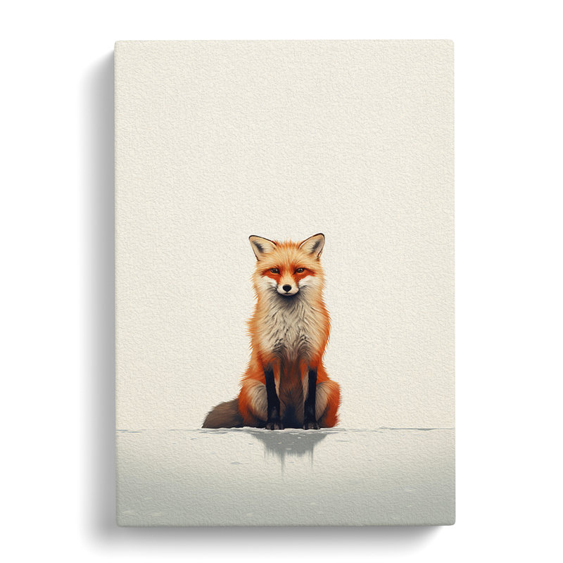 Fox Minimalism No.2 - Wrapped Canvas, 76cm H x 50cm W x 3cm D