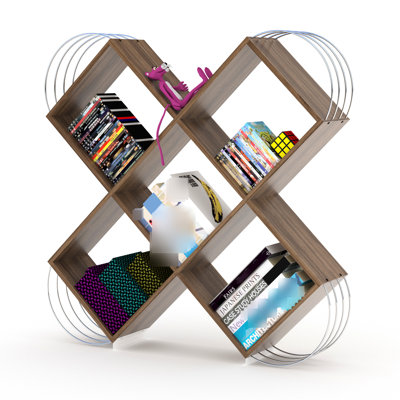 Bibliothèque à 5 niveaux en bois blanc - poids de 29,92 lb et fiabilité moderne de 48 po Profondeur du colis pour une livraison sécuritaire