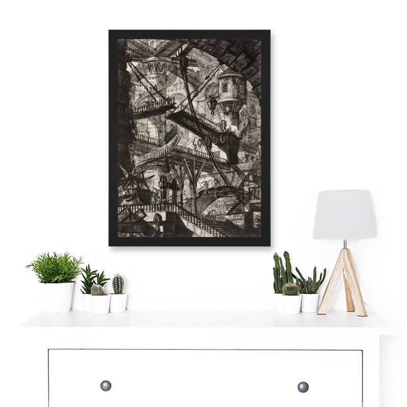 Giovanni Battista Piranesi Drawbridge Plate 7 Etching - Single Picture Frame Print