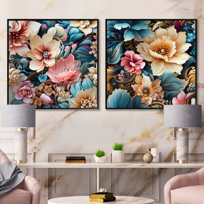 Emmanuelle - Floral Square Collage Set Of 2
