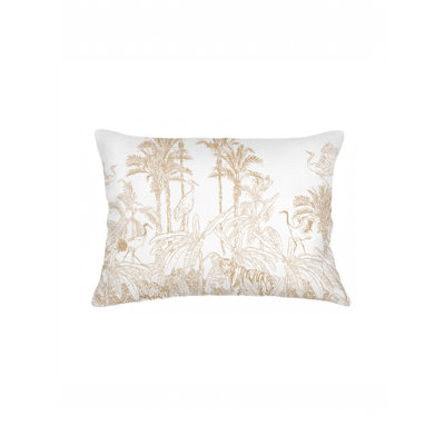 Printed Pillows Linen Animal Print Accent Pillow