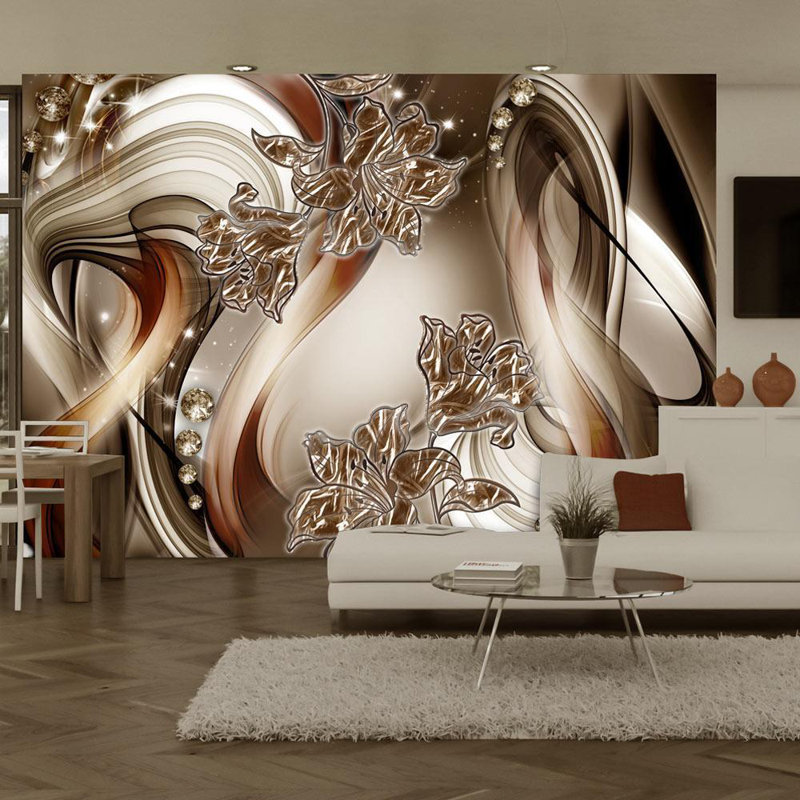 Teketa Floral Wall Mural, 9.17' L x 13.08' W